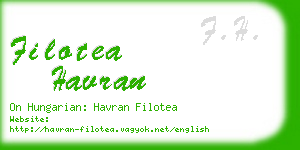 filotea havran business card